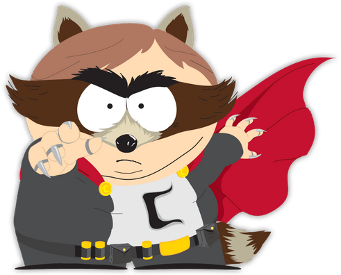 Animated Superhero Raccoon Character