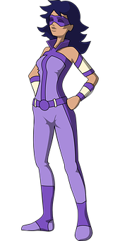 Animated Superheroine Pose