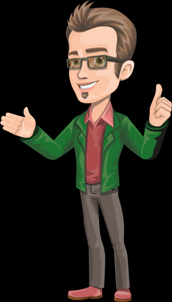 Animated Teacher Giving Thumbs Up