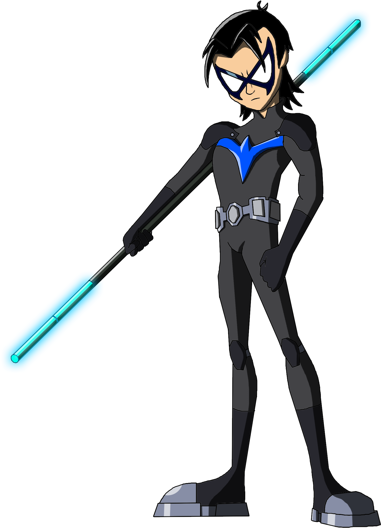 Dc New Teen Titans Nightwing Moheart Teen Titans Original - Teen Titans 2003 Nightwing, HD Png Download PNG with transparent background