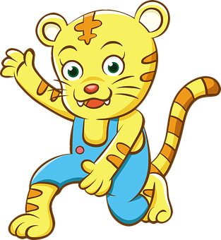 Animated_ Tiger_ Character_ Greeting