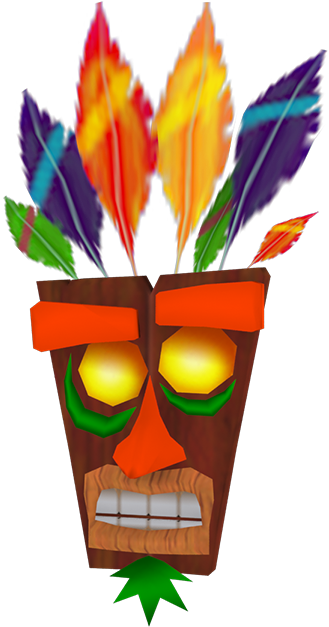 Animated Tiki Maskwith Flames