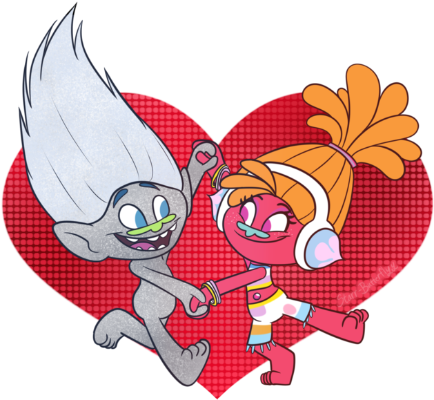 Animated Trolls Love Heart