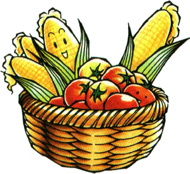 Animated Vegetable Basket PNG with transparent background