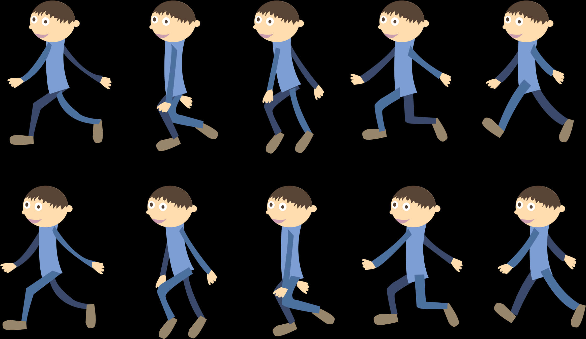 Group People Walking Png - Cartoon Man Walking Png, Transparent Png PNG with transparent background
