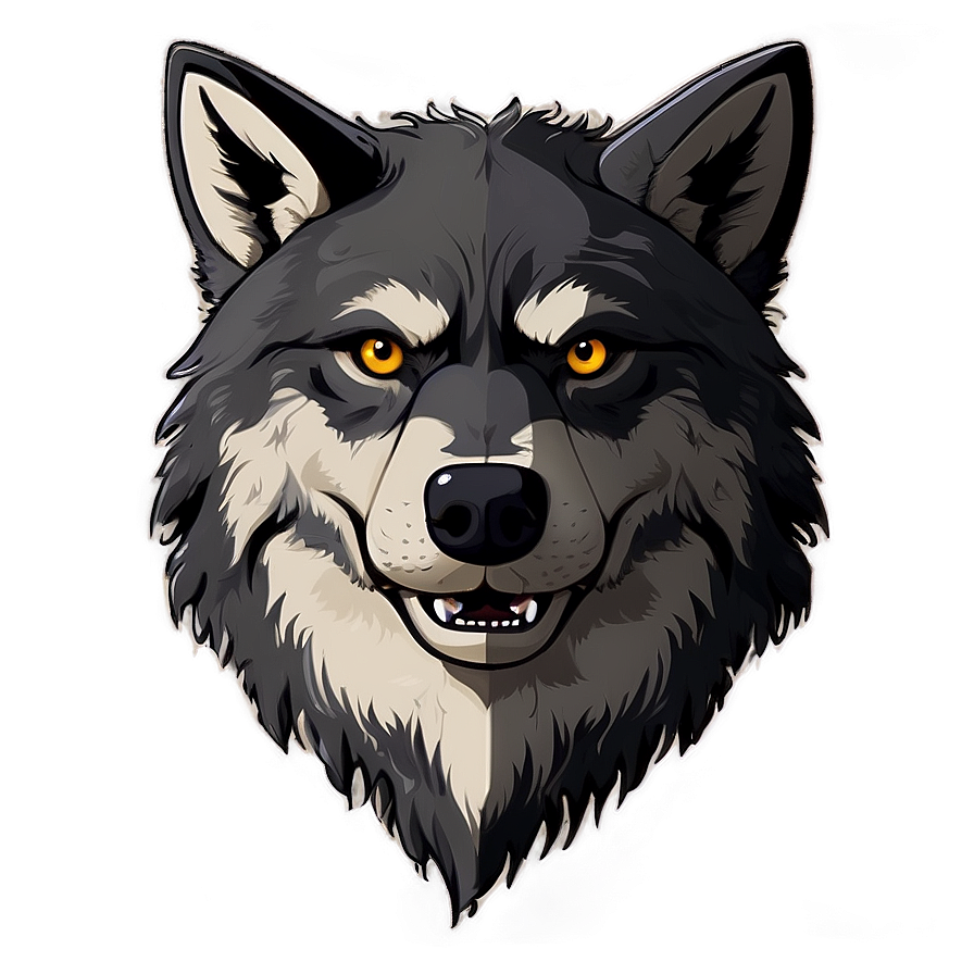 Animated Wolf Face Character Png Ahl68