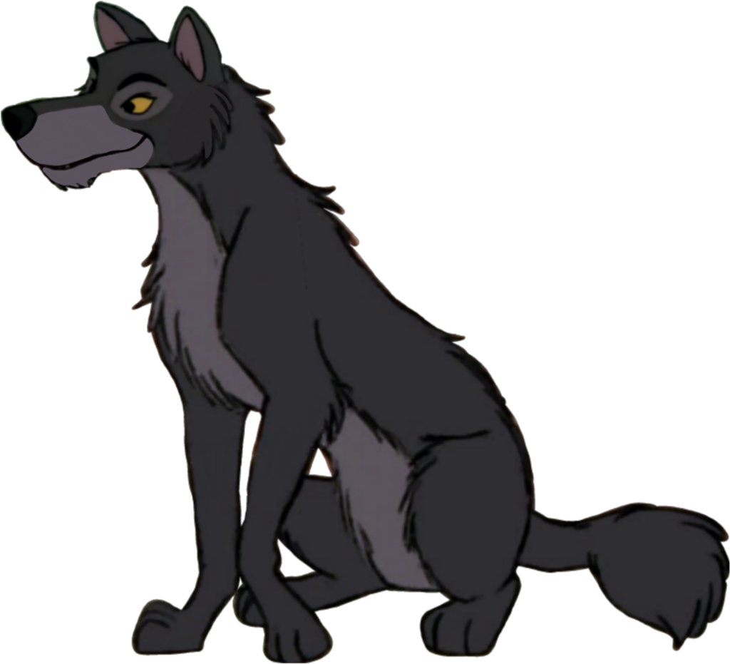 Animated Wolf Side View PNG with transparent background