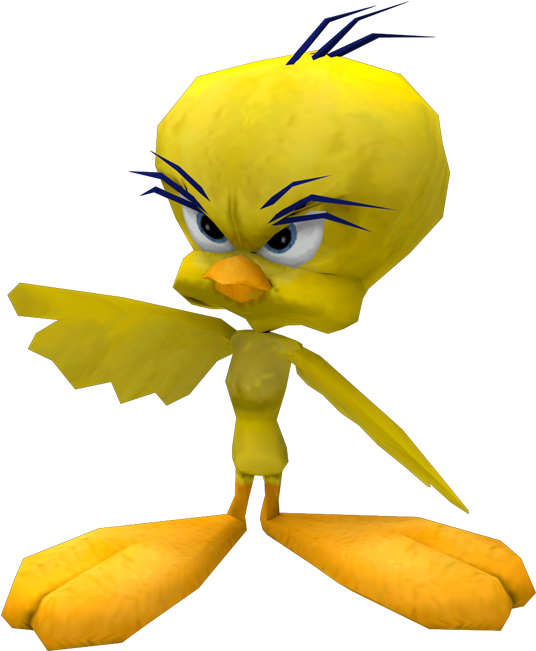 Animated Yellow Bird Character