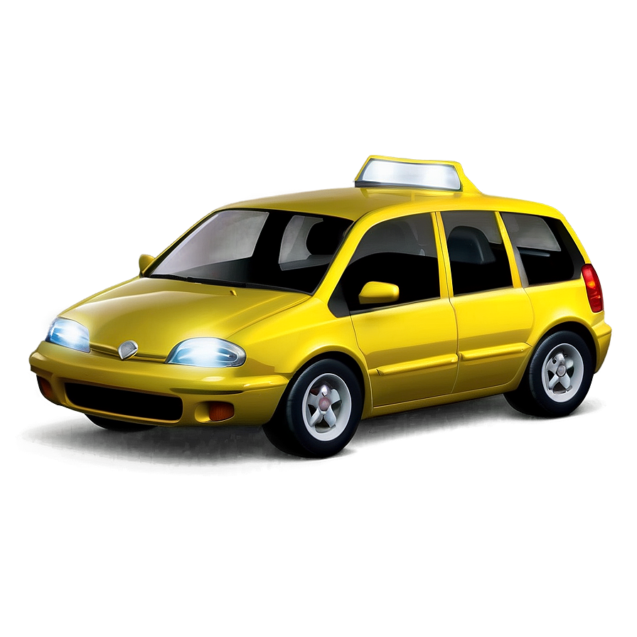 Animated Yellow Car Character Png 06292024