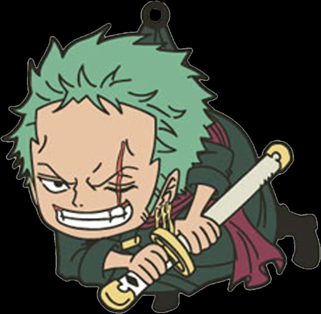 Animated Zoro With Sword.png PNG with transparent background