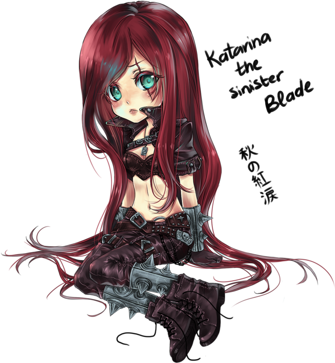 Anime, Anime Girl, And Blade Image - Katarina League Of Legends Badass, HD Png Download PNG with transparent background