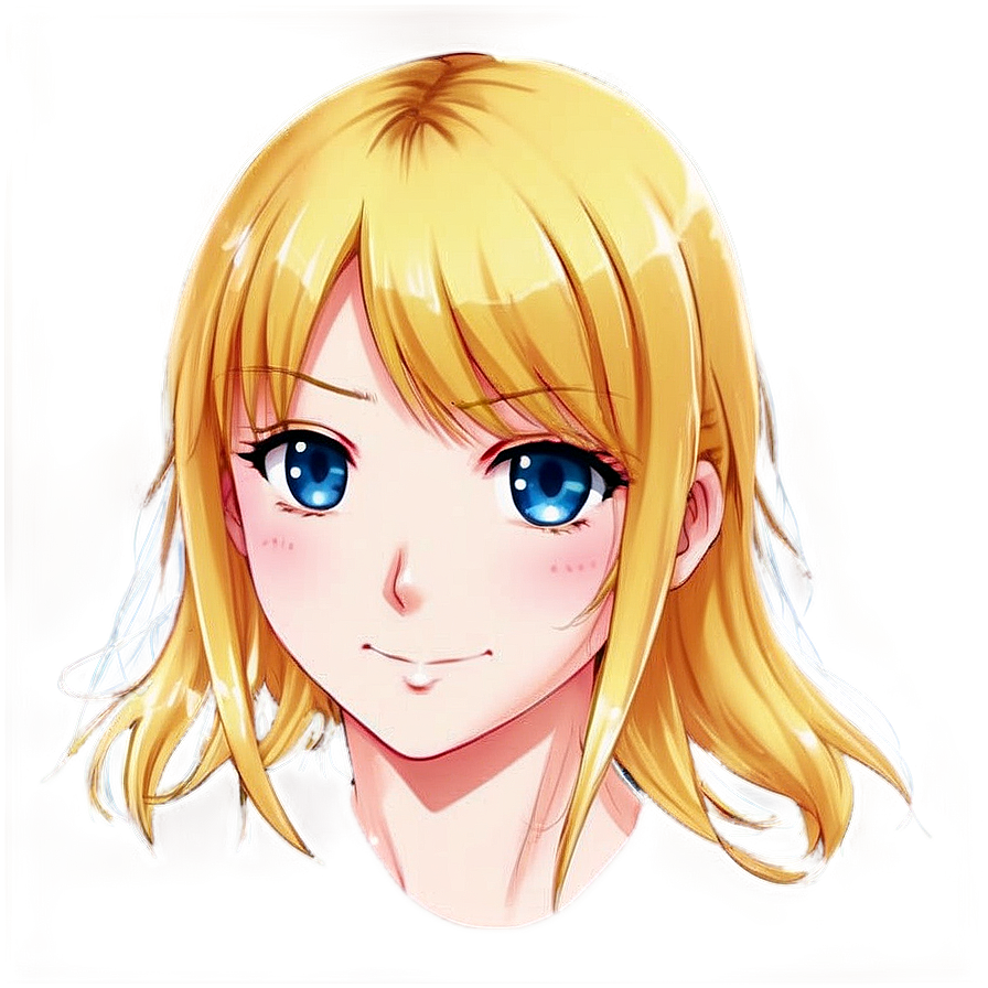 Anime Blond Hair Png 06262024