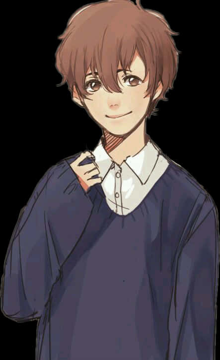 #anime #boy #animeboy #cute #cuteboy #kawaii #cuteness - Male Mc Mystic Messenger, HD Png Download PNG with transparent background