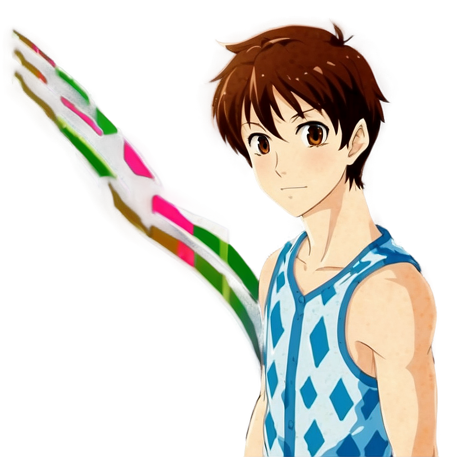 Anime Boy with Brown Hair PNG 40 PNG image with a transparent background, free high-resolution download