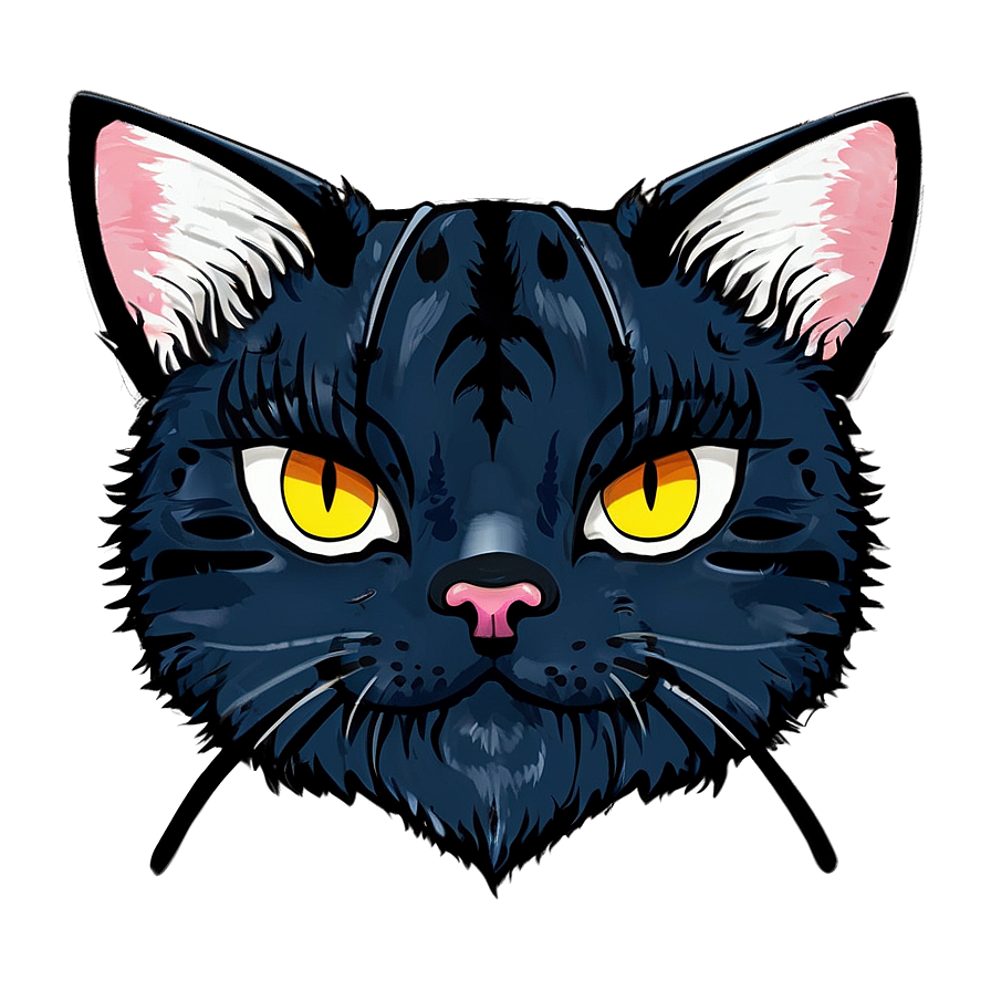 Anime Cat Head Artwork Png 06132024