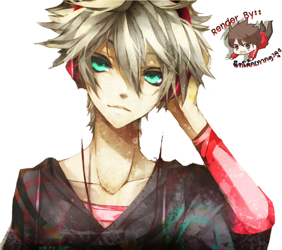 Anime Guy Render By Hohoemi Happi - Anime Boy With Blonde Hair, HD Png Download PNG with transparent background