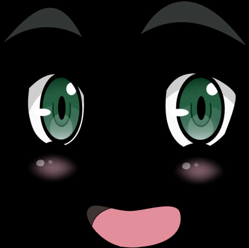 Transparent Happy Eyes Clipart - Anime Girl Face Transparent, HD Png Download PNG image with a transparent background, free high-resolution download