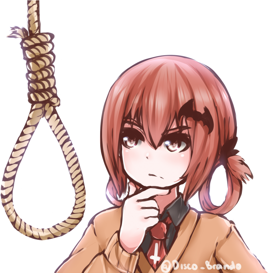 Anime Character Contemplating Noose