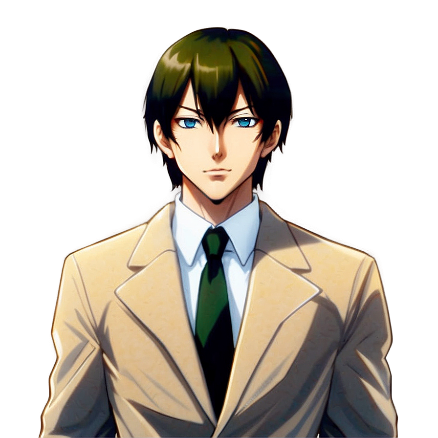 Anime Character In Formal Suit Png 11