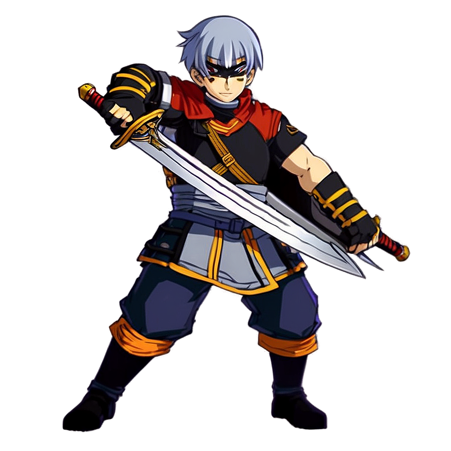 Anime Character With Dual Swords Png Aoy65