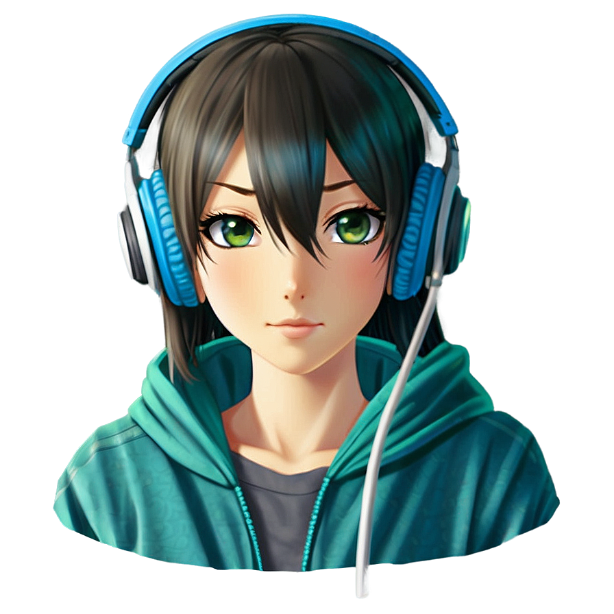 Anime Character With Headphones Png 74