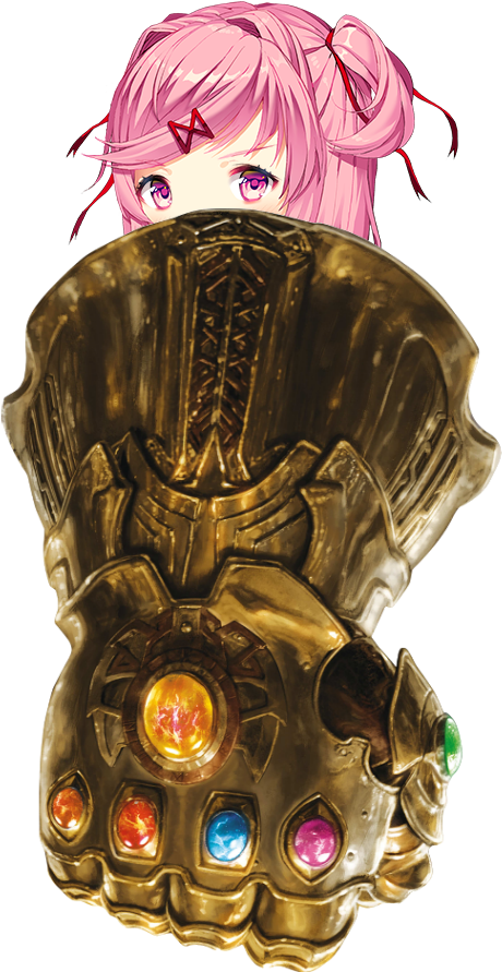 Sayori With Infinity Gauntlet, HD Png Download PNG with transparent background