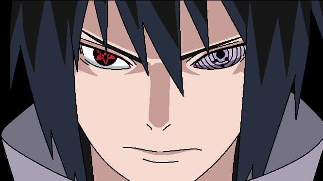 Anime Character With Rinneganand Sharingan Eyes