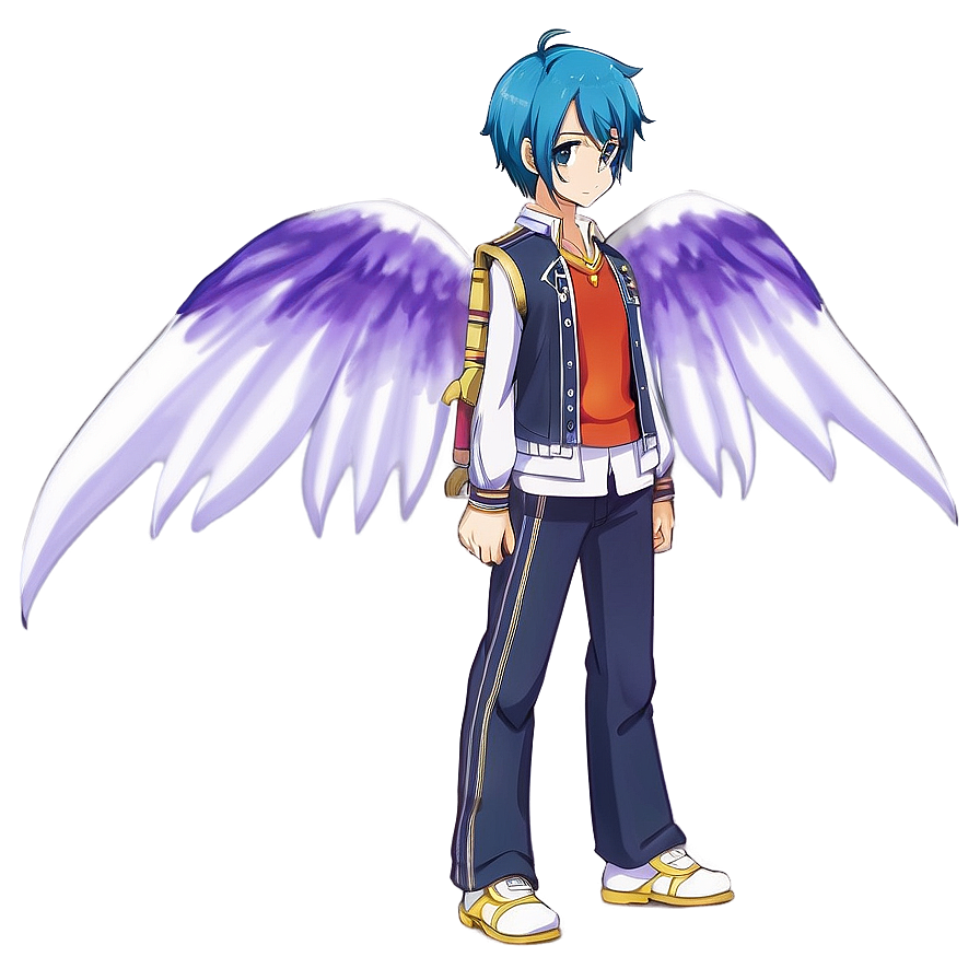 Anime Character With Wings Png Sjg