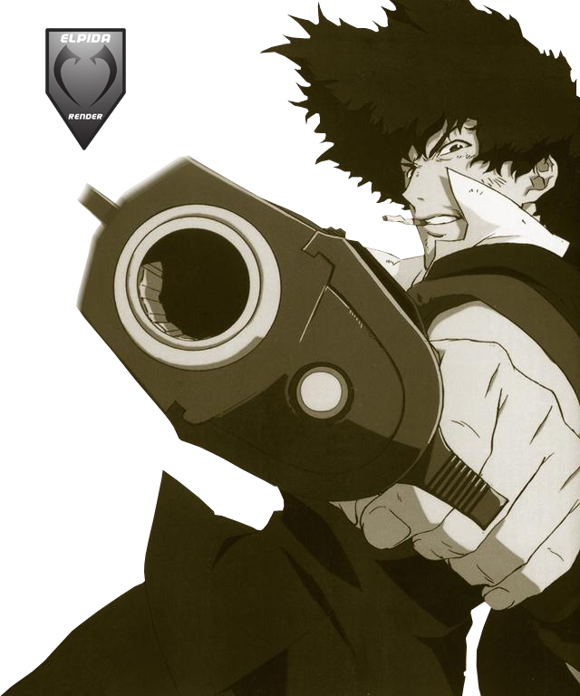Anime Cowboy With Gun PNG with transparent background