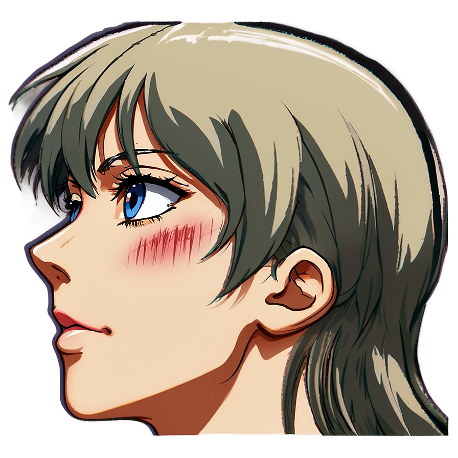 Anime Face Side View Png 21