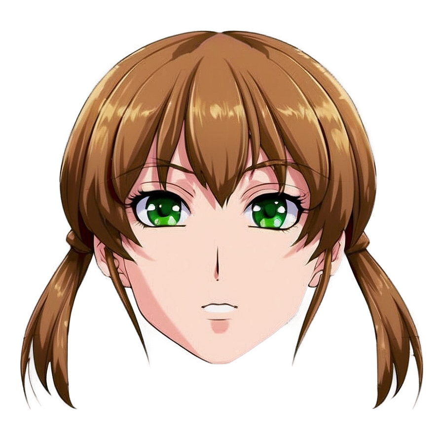 Anime Face With Green Eyes Png 06122024