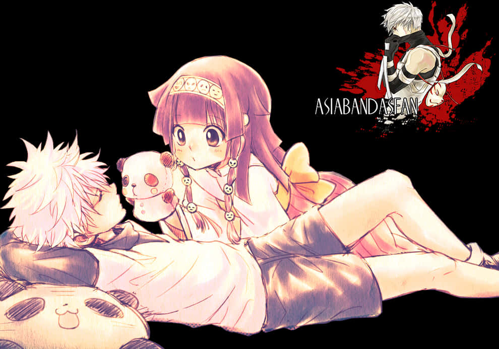 Anime Fanart Killuaand Alluka PNG with transparent background