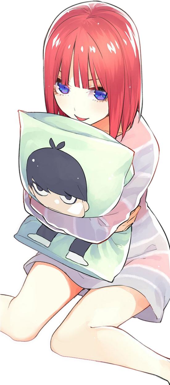 Anime Girl Hugging Character Pillow