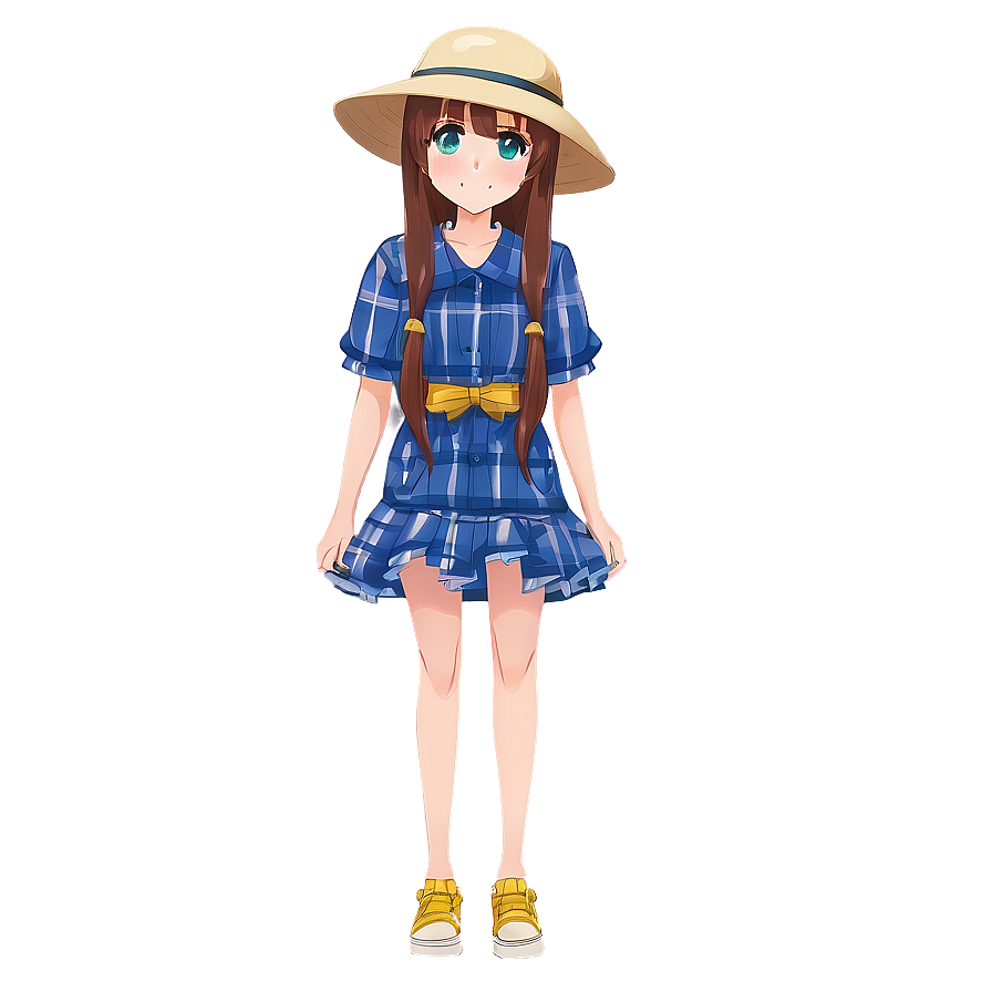 Anime Girl In Summer Dress Png Pgo