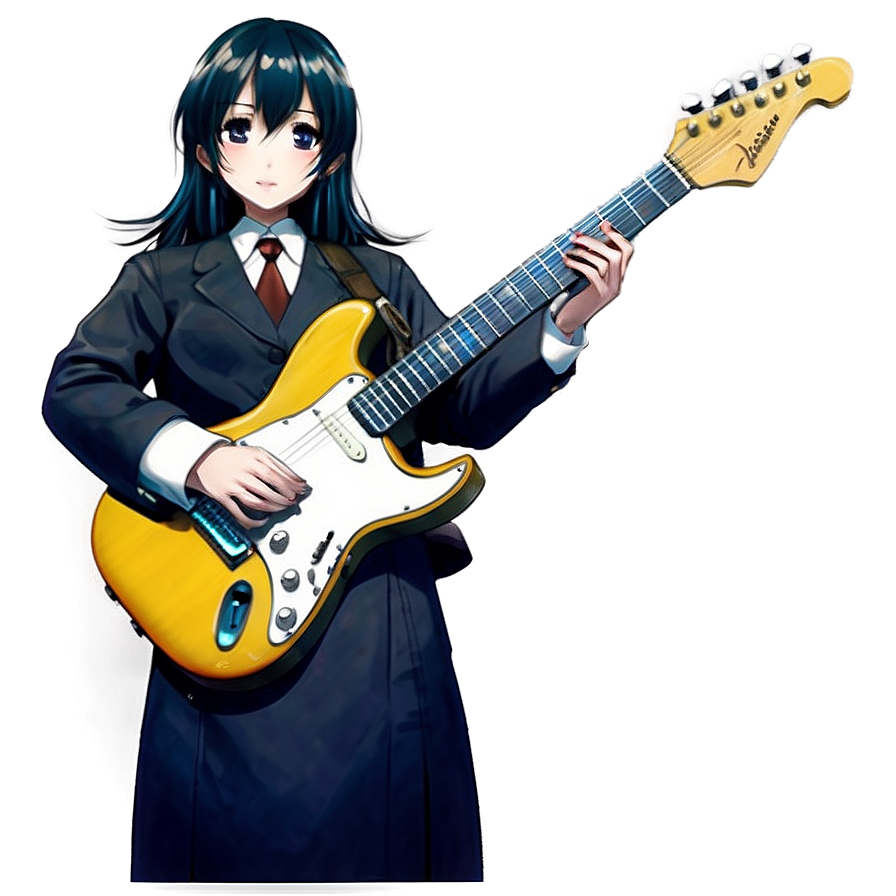 Anime Girl Playing Guitar Png Cdd