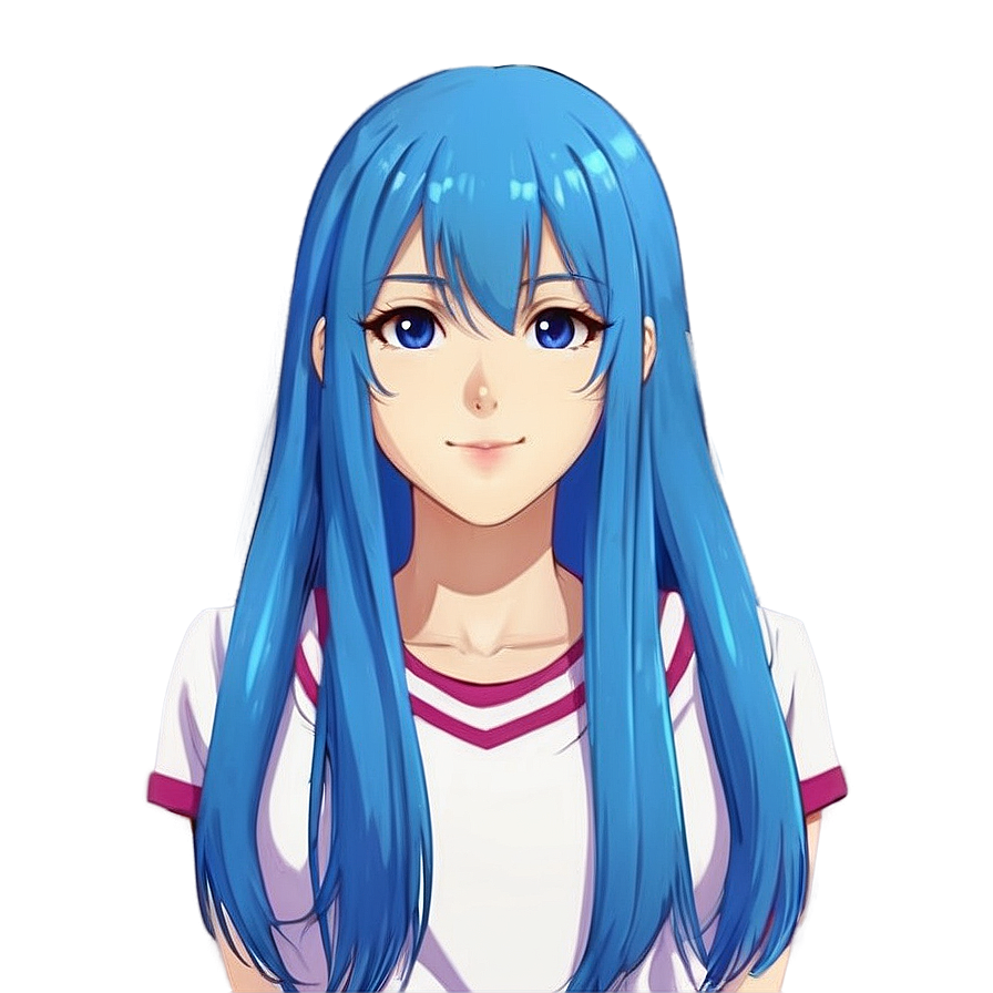 Anime Girl With Blue Hair Png 79