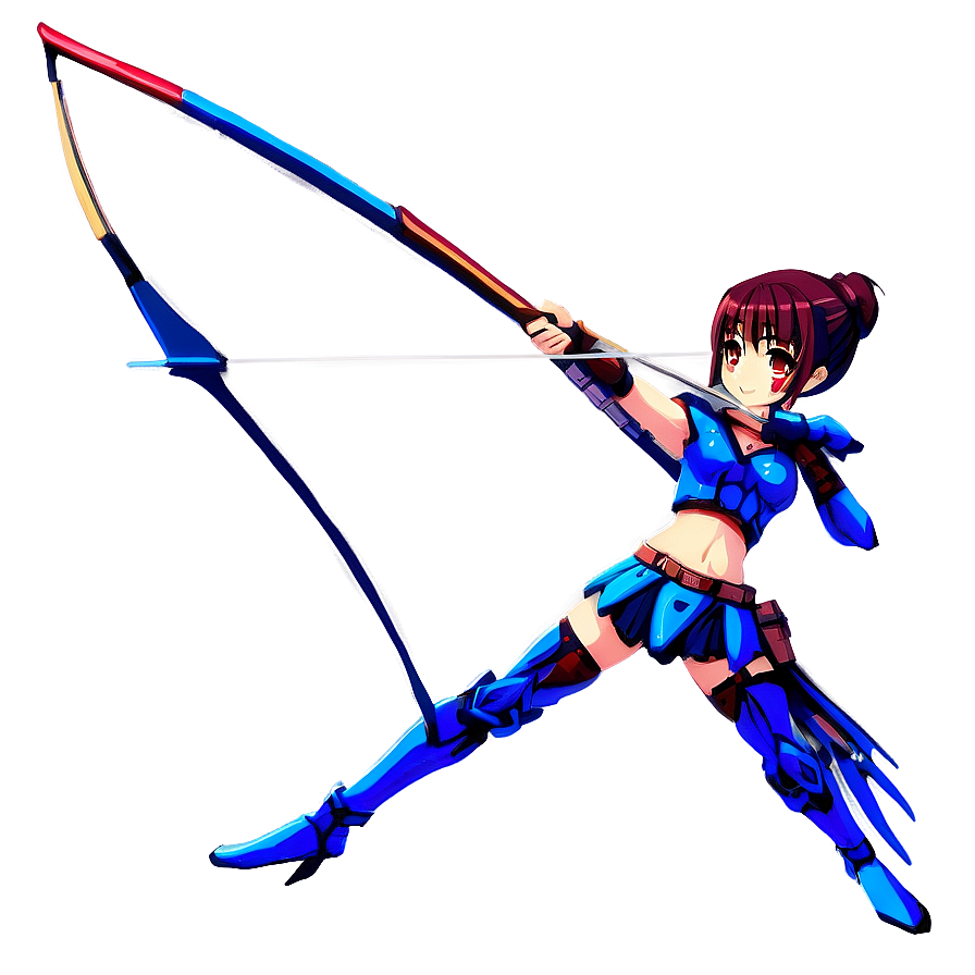 Anime Girl With Bow And Arrow Png Yfh19