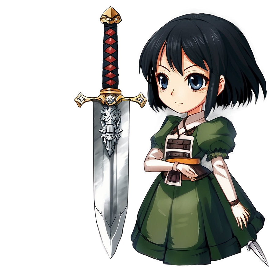 Anime Girl With Dagger Png Irn36