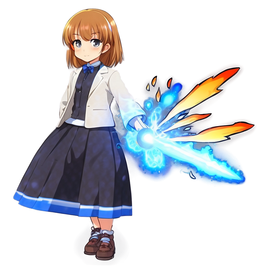 Anime Girl With Fire Powers Png Ogq10