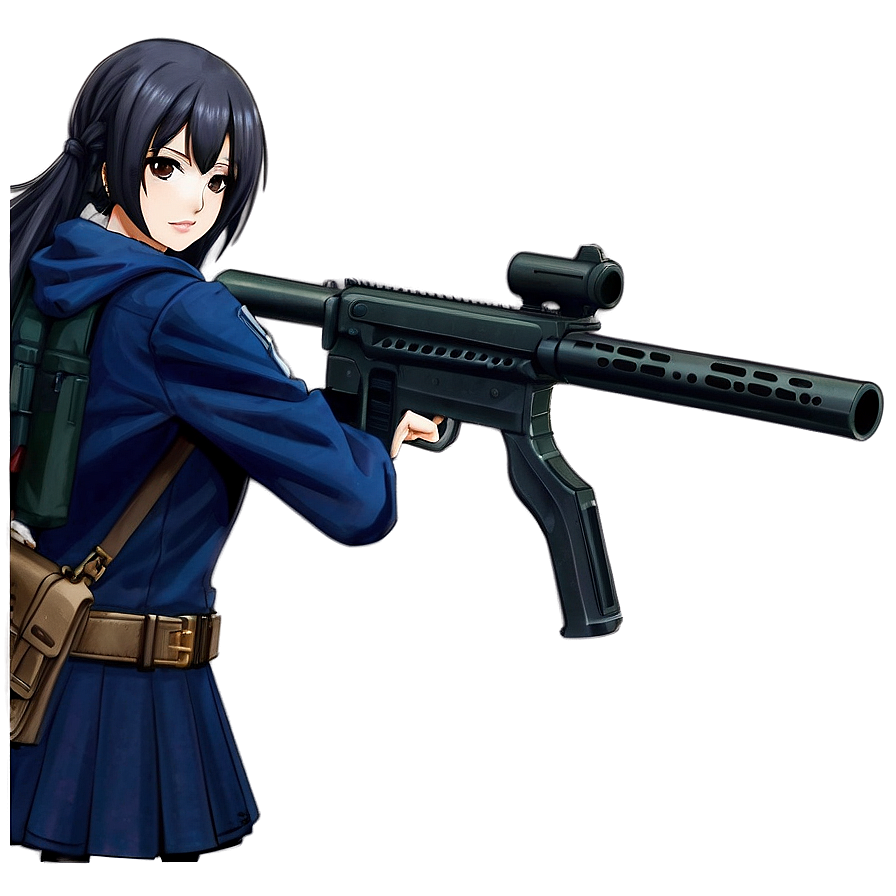 Anime Girl With Gun Png Ucm