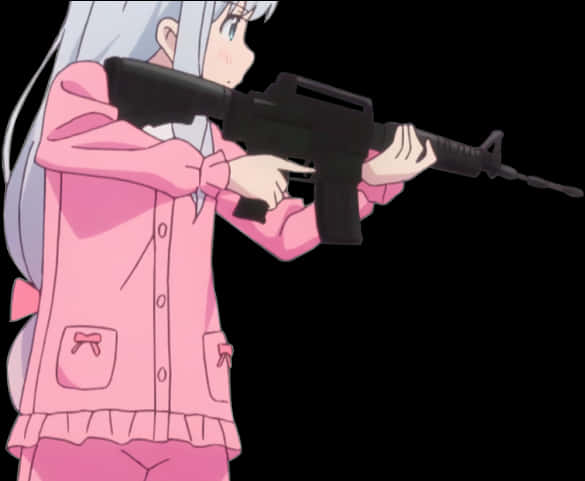 Anime Girl With Gun