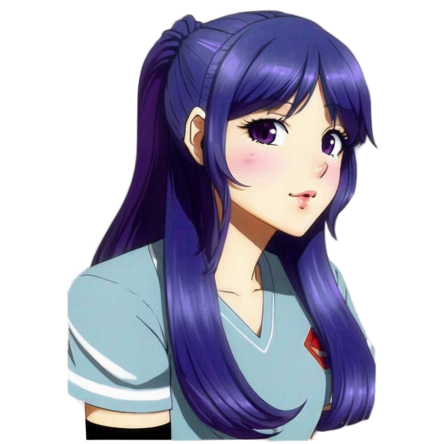 Anime Girl With Purple Hair Png Hvn54