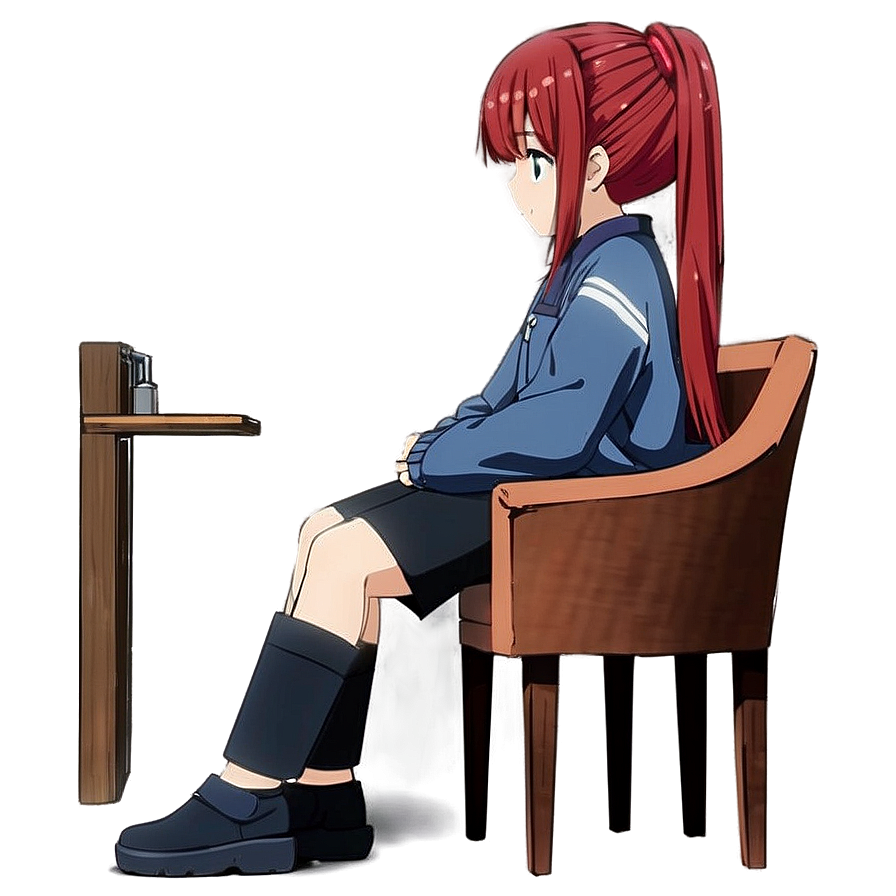 Anime Girl With Red Hair Png 05032024