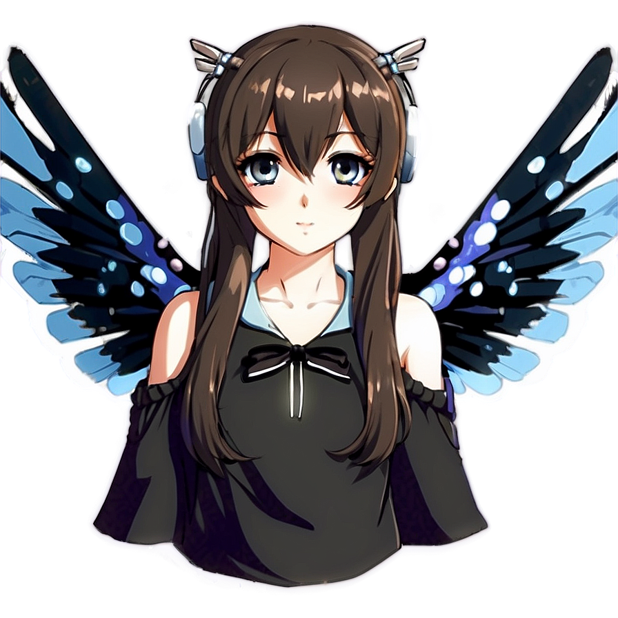 Anime Girl With Wings Png Qkc