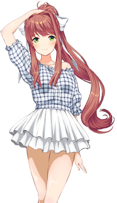 Monika Doki Doki Literature Club Png, Transparent Png PNG with transparent background
