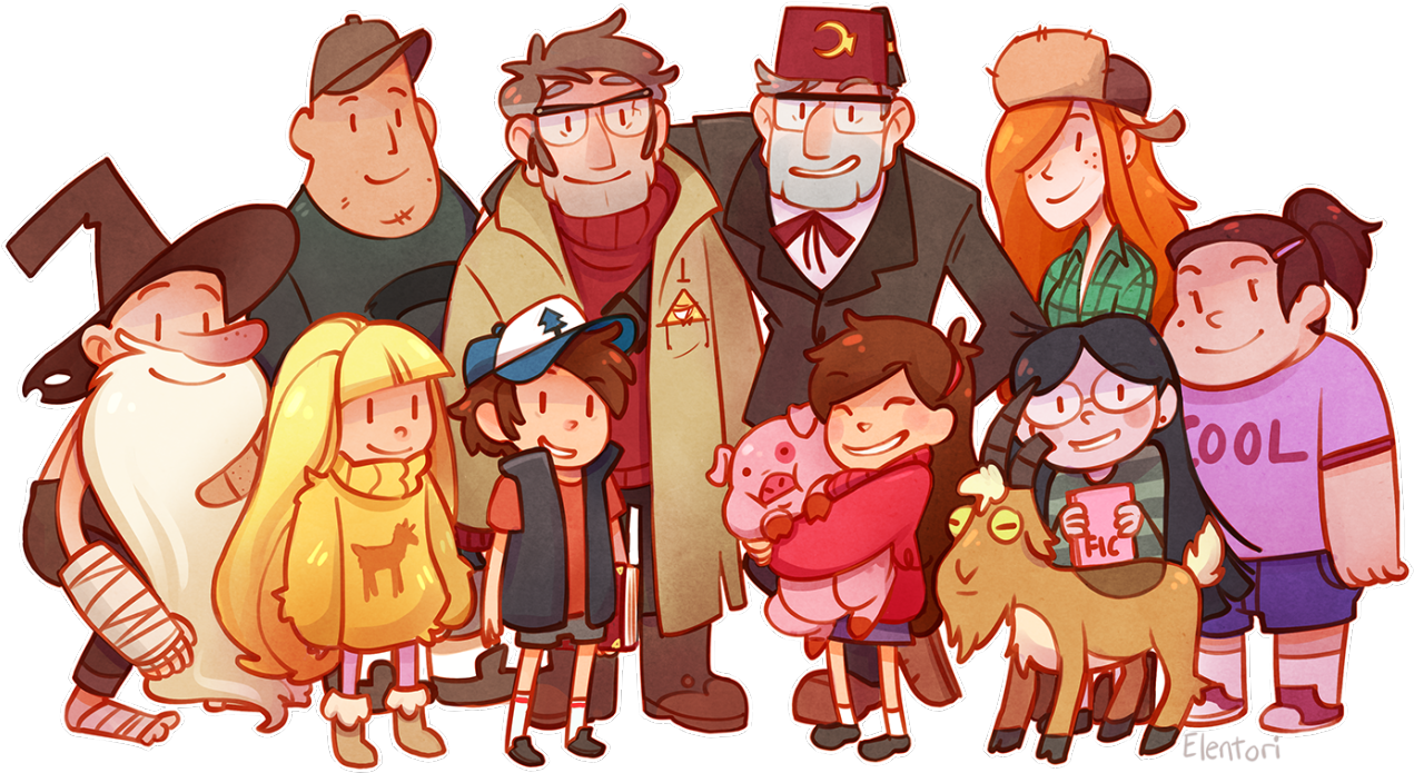 Anime Gravity Falls Pines Family, HD Png Download PNG with transparent background