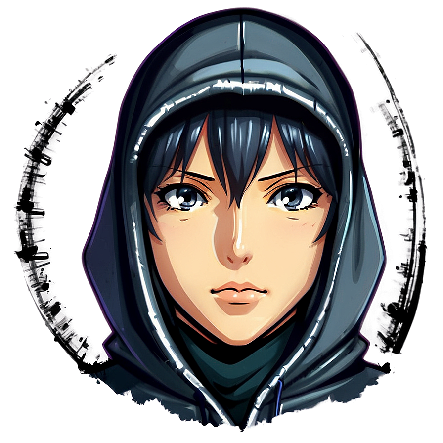 Anime Head In Hoodie Png 06272024