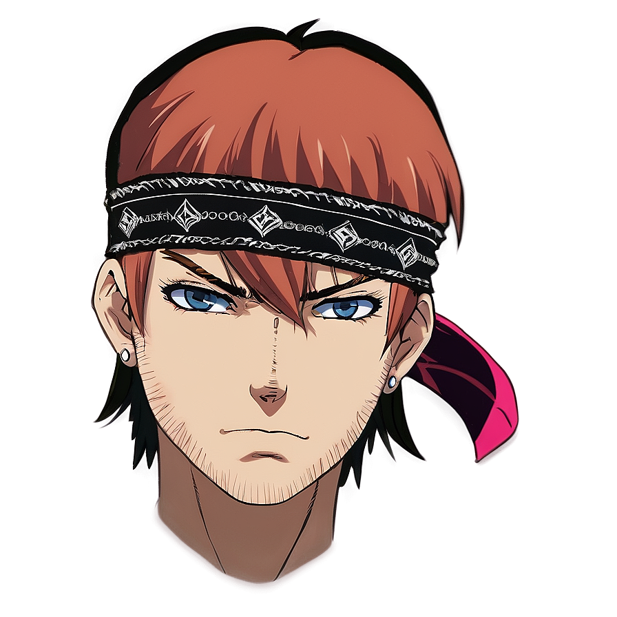 Anime Head With Bandana Png Rsc