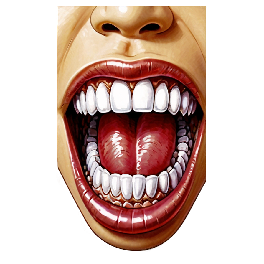 Anime Mouth With Fangs Png Jlx4