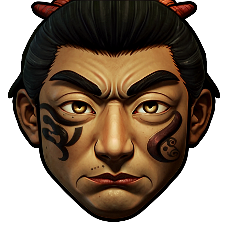 Anime Samurai Face Png 35